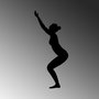 Wallity Yoga 20 Escultura de Pared de Metal Negra